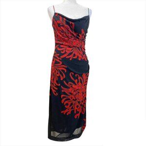 David Meister Elegant Strappy Fitted Maxi